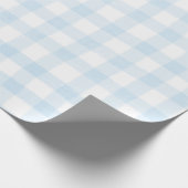 Blaues Gingham-Geschenkpapier kariert Geschenkpapier (Ecke)