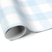 Blaues Gingham-Geschenkpapier kariert Geschenkpapier (Rolleneckpunkt)