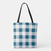 Blaues Gingham-Karo Tasche (Rückseite)