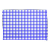 Blaues Gingham Kissenbezug (Vorderseite)