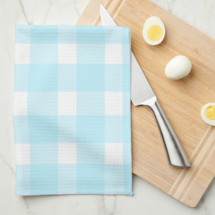 Blaues Gingham-Küchenhandtuch Geschirrtuch