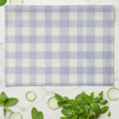 Blaues Gingham-Küchentuch Geschirrtuch (Gefaltet)