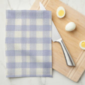 Blaues Gingham-Küchentuch Geschirrtuch (Viertel Falte)