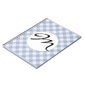 Blaues Gingham-Land Notizblock (Linke Seite)