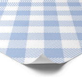 Blaues Gingham-Land Poster (Ecke)