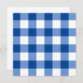 Blaues Gingham-Muster (Vorne/Hinten)