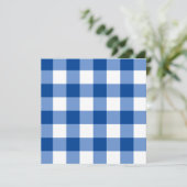 Blaues Gingham-Muster (Stehend Vorderseite)