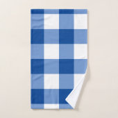 Blaues Gingham-Muster Badhandtuch Set (Handtuch)