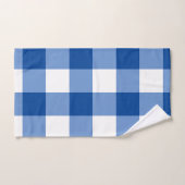Blaues Gingham-Muster Badhandtuch Set (Handtuch)