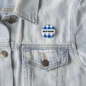 Blaues Gingham-Muster Button (Beispiel)