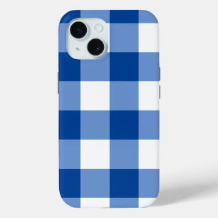 Blaues Gingham-Muster Case-Mate iPhone Hülle