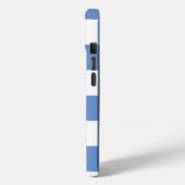 Blaues Gingham-Muster Case-Mate iPhone Hülle (Rückseite / Links)