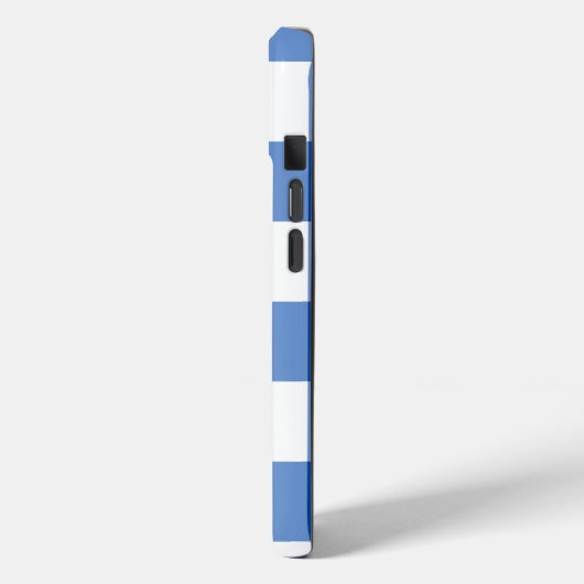 Blaues Gingham-Muster Case-Mate iPhone Hülle (Rückseite / Links)