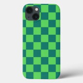 Blaues Gingham-Muster Case-Mate iPhone Hülle (Rückseite)
