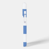 Blaues Gingham-Muster Case-Mate iPhone Hülle (Rückseite / Links)