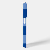 Blaues Gingham-Muster Case-Mate iPhone Hülle (Rückseite / Rechts)