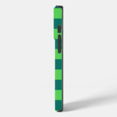 Blaues Gingham-Muster Case-Mate iPhone Hülle (Rückseite / Links)
