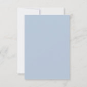 Blaues Gingham-Muster  Dankeskarte (Rückseite)