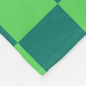 Blaues Gingham-Muster Fleecedecke (Ecke)