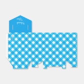 Blaues Gingham-Muster Geschenkschachtel (Ungefaltet)