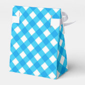 Blaues Gingham-Muster Geschenkschachtel (Rückseite)