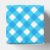 Blaues Gingham-Muster Geschenkschachtel (Oben)