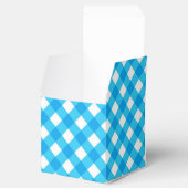 Blaues Gingham-Muster Geschenkschachtel (Geöffnet)