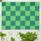 Blaues Gingham-Muster Geschirrtuch (Gefaltet)