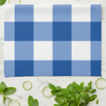Blaues Gingham-Muster Geschirrtuch<br><div class="desc">Ein buntes bearbeitbares Schachbrett oder Gingham Muster. Klicken Sie zum Personalisieren auf Design bearbeiten und wählen Sie bis zu 4 Farben. Fühlen Sie sich frei fragen für Design-Hilfe.</div>