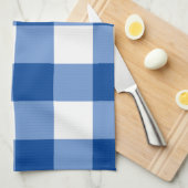 Blaues Gingham-Muster Geschirrtuch (Viertel Falte)