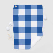 Blaues Gingham-Muster Golfhandtuch (Insitu)