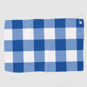 Blaues Gingham-Muster Golfhandtuch (Horizontal)