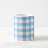 Blaues Gingham-Muster Kaffeetasse (Mittel)