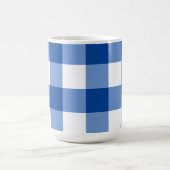 Blaues Gingham-Muster Kaffeetasse (Mittel)
