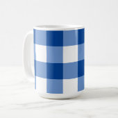 Blaues Gingham-Muster Kaffeetasse (Vorderseite Links)