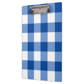 Blaues Gingham-Muster Klemmbrett (Links)