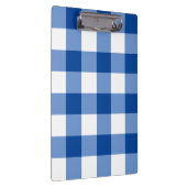 Blaues Gingham-Muster Klemmbrett (Rechts)