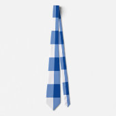 Blaues Gingham-Muster Krawatte (Vorderseite)