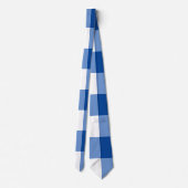 Blaues Gingham-Muster Krawatte (Rückseite)
