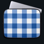 Blaues Gingham-Muster Laptopschutzhülle<br><div class="desc">Ein buntes bearbeitbares Schachbrett oder Gingham Muster. Klicken Sie zum Personalisieren auf Design bearbeiten und wählen Sie bis zu 4 Farben. Fühlen Sie sich frei fragen für Design-Hilfe.</div>