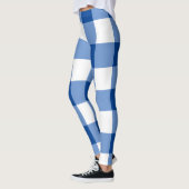 Blaues Gingham-Muster Leggings (Links)