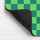 Blaues Gingham-Muster Mousepad (Ecke)