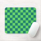 Blaues Gingham-Muster Mousepad (Mit Mouse)