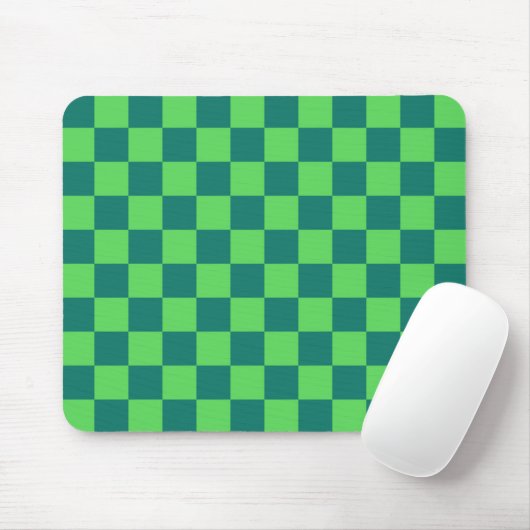 Blaues Gingham-Muster Mousepad (Mit Mouse)