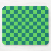Blaues Gingham-Muster Mousepad (Vorne)