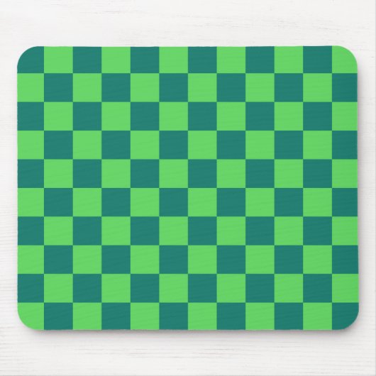 Blaues Gingham-Muster Mousepad (Vorne)