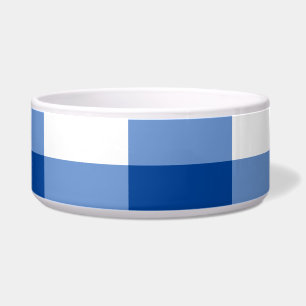 Blaues Gingham-Muster Napf