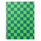 Blaues Gingham-Muster Notizblock (Vorderseite)