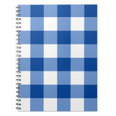 Blaues Gingham-Muster Notizblock (Vorderseite)