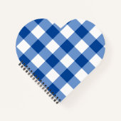 Blaues Gingham-Muster Notizblock (Vorderseite)
